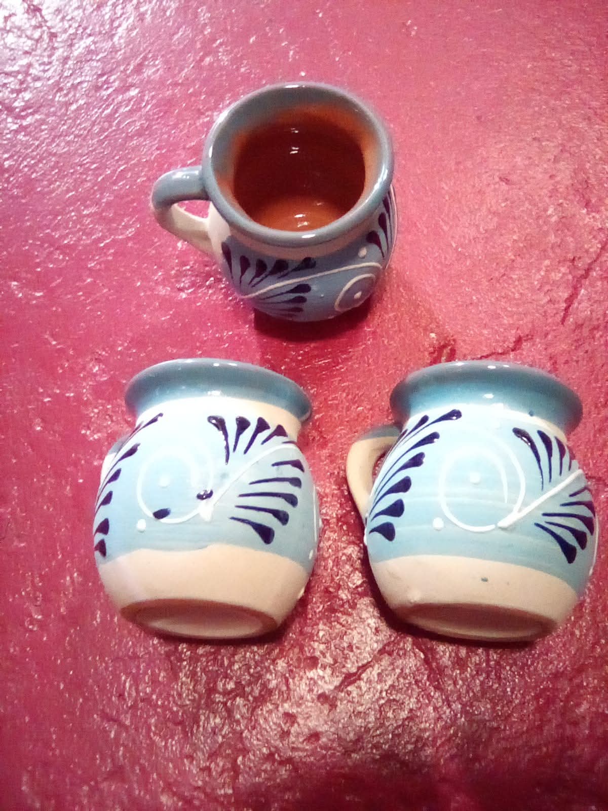 6 jarritos de cerámica