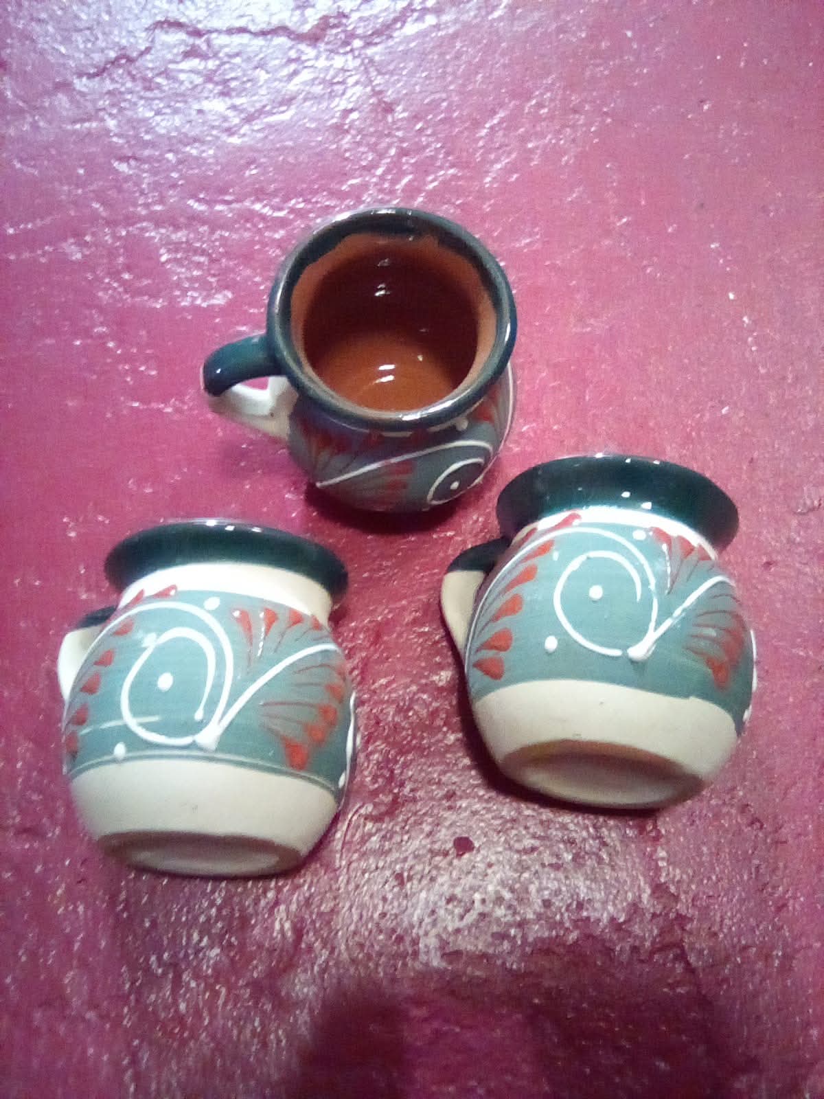 6 jarritos de cerámica